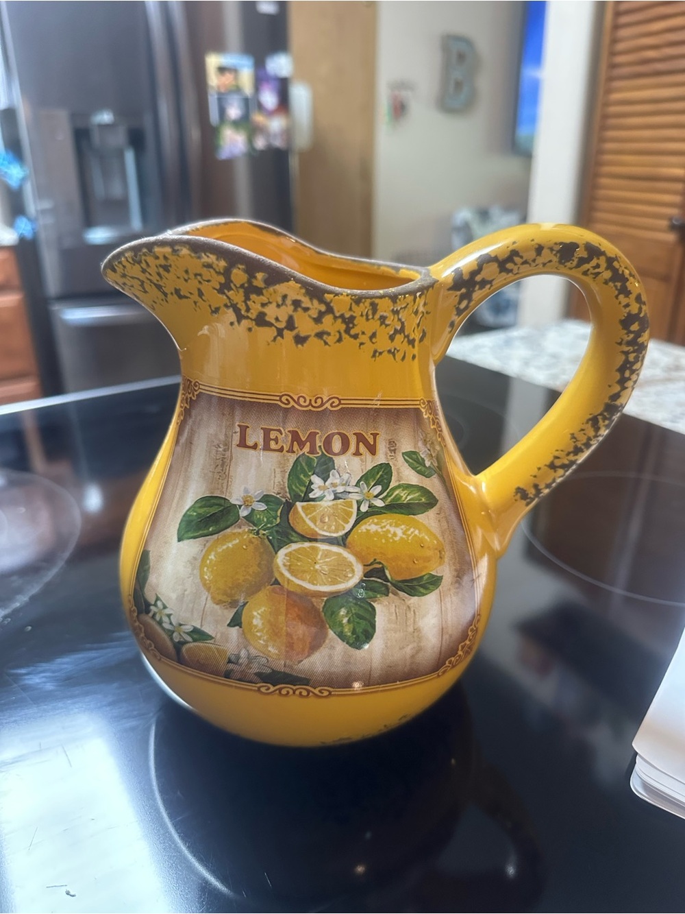 Yellow Lemon Ceramic Pitcher - Decorative Home Design